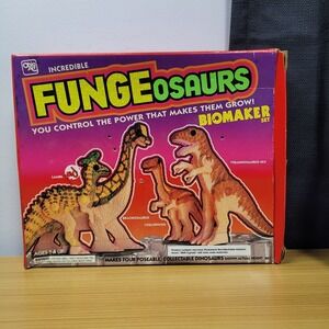 Fungeosaurs Biomaker Set Ohio Art 4 Poseable Dinosaurs 1993 Open Box